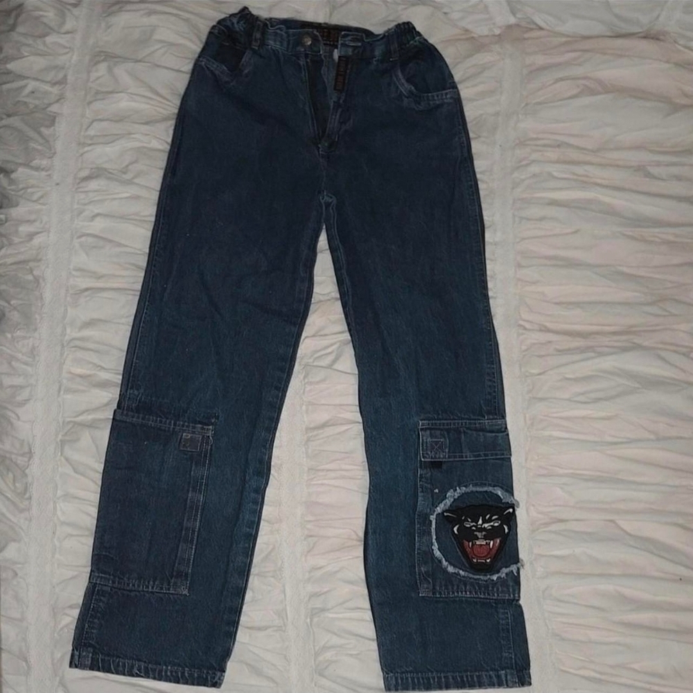Ed Hardy Women's Vintage Baggy Blue Jeans - Picture 2 of 3